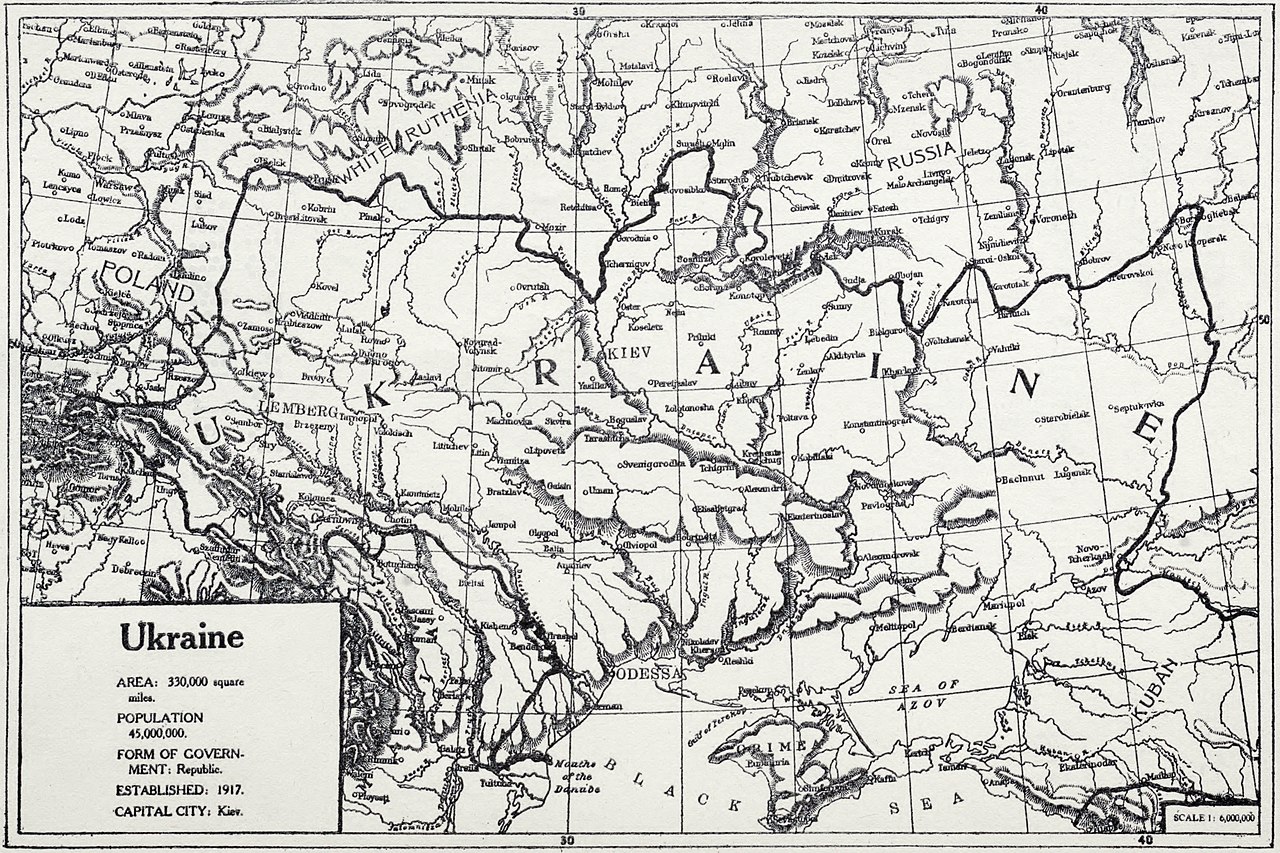 Mapa Ukrajiny, strana 2 Memoranda vládě Spojených států o uznání Ukrajinské lidové republiky z roku 1920, Julian Bačinsky