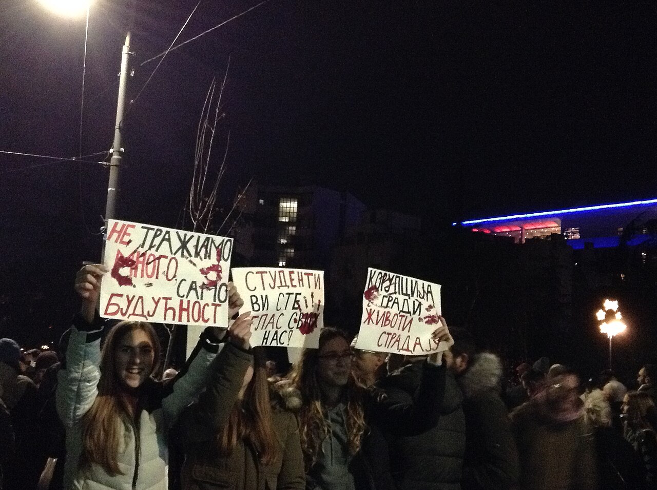 Protesty v Bělehradě 22. 12. 2024, Emilija Knezevic